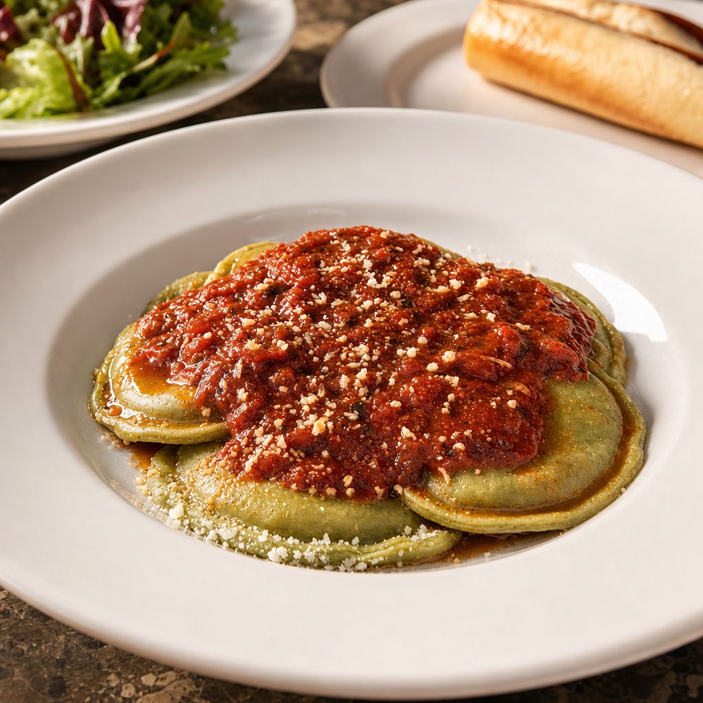 Spinach Ravioli.