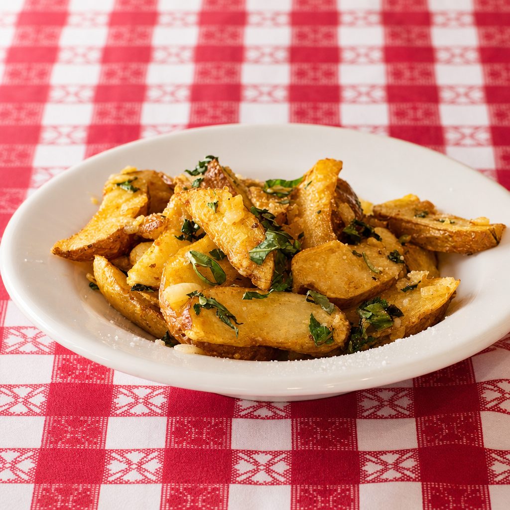 Garlic Roasted Potatoes.