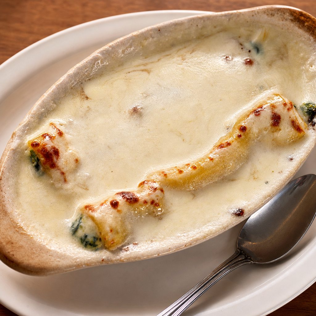 Spinach Manicotti.